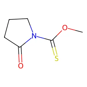 O-methyl 2-oxopyrrolidine-1-carbothioate structure