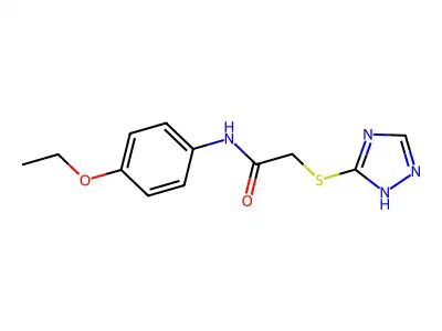 N-(4-ethoxyphenyl)-2-(1H-1,2,4-triazol-5-ylsulfanyl)acetamide structure