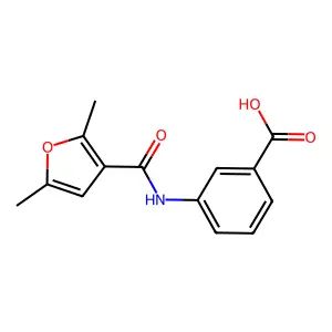 3-(2,5-Dimethylfuran-3-carboxamido)benzoic acid structure