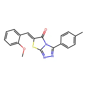 (6Z)-6-[(2-methoxyphenyl)methylidene]-3-(4-methylphenyl)-[1,3]thiazolo[2,3-c][1,2,4]triazol-5-one structure