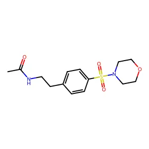 N-[2-(4-morpholin-4-ylsulfonylphenyl)ethyl]acetamide structure