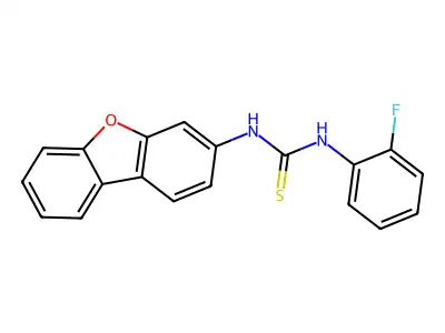 N-3-Dibenzofuranyl-Na(2)-(2-fluorophenyl)thiourea structure
