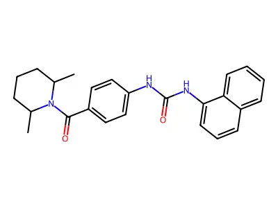 1-[4-(2,6-Dimethylpiperidine-1-carbonyl)phenyl]-3-naphthalen-1-ylurea structure