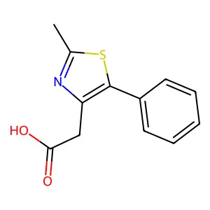 2-(2-Methyl-5-phenyl-1,3-thiazol-4-yl)acetic acid structure