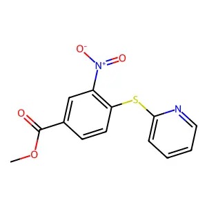 Methyl 3-nitro-4-(pyridin-2-ylthio)benzoate structure