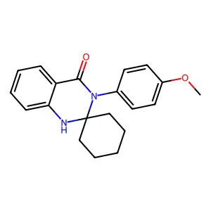 3'-(4-methoxyphenyl)-1'H-spiro[cyclohexane-1,2'-quinazolin]-4'(3'H)-one structure