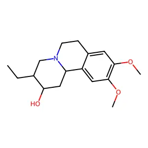 3-ethyl-9,10-dimethoxy-2,3,4,6,7,11b-hexahydro-1H-benzo[a]quinolizin-2-ol structure