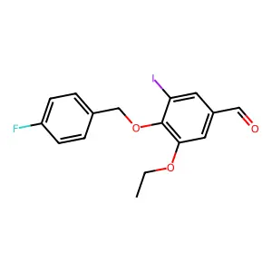 3-Ethoxy-4-[(4-fluorobenzyl)oxy]-5-iodobenzaldehyde structure