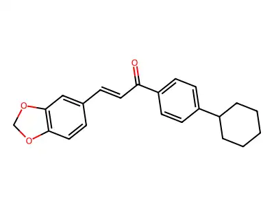 3-(1,3-Benzodioxol-5-yl)-1-(4-cyclohexylphenyl)-2-propen-1-one structure