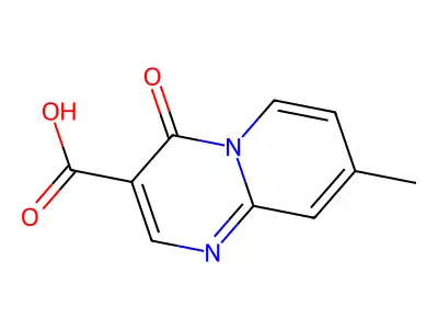 8-methyl-4-oxo-4H-pyrido[1,2-a]pyrimidine-3-carboxylic acid structure