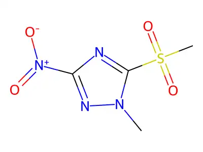 5-methanesulfonyl-1-methyl-3-nitro-1H-1,2,4-triazole structure