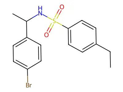 N-[1-(4-bromophenyl)ethyl]-4-ethylbenzenesulfonamide structure