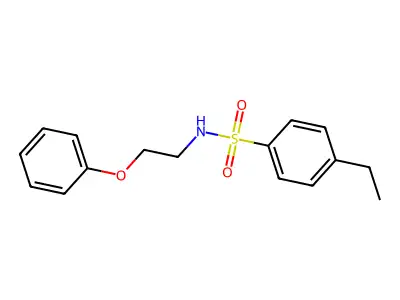 4-ethyl-N-(2-phenoxyethyl)benzenesulfonamide structure