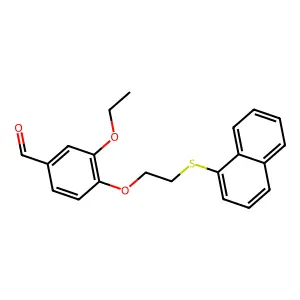 3-Ethoxy-4-[2-(1-naphthylsulfanyl)ethoxy]benzaldehyde structure