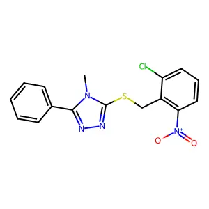 3-[(2-Chloro-6-nitrophenyl)methylsulfanyl]-4-methyl-5-phenyl-1,2,4-triazole structure