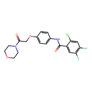 2-Chloro-4,5-difluoro-N-[4-(2-morpholin-4-yl-2-oxo-ethoxy)-phenyl]-benzamide structure