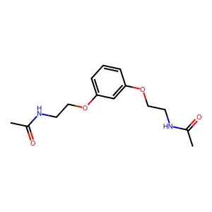 N-[2-[3-(2-acetamidoethoxy)phenoxy]ethyl]acetamide structure