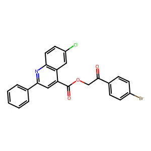 2-(4-Bromophenyl)-2-oxoethyl 6-chloro-2-phenyl-4-quinolinecarboxylate structure