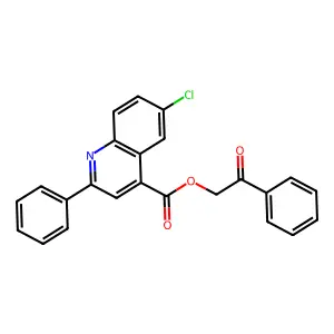 2-Oxo-2-phenylethyl 6-chloro-2-phenyl-4-quinolinecarboxylate structure