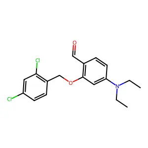 2-[(2,4-Dichlorophenyl)methoxy]-4-(diethylamino)benzaldehyde structure