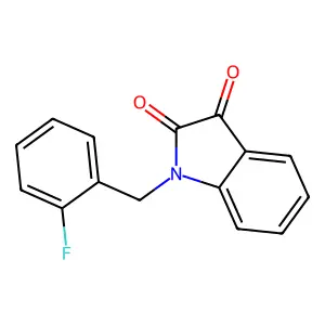 1-(2-fluorobenzyl)-1H-indole-2,3-dione structure