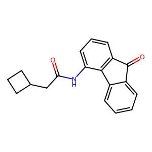 2-cyclobutyl-N-(9-oxofluoren-4-yl)acetamide structure