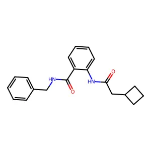 N-benzyl-2-[(2-cyclobutylacetyl)amino]benzamide structure