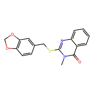 2-(1,3-Benzodioxol-5-ylmethylsulfanyl)-3-methylquinazolin-4-one structure