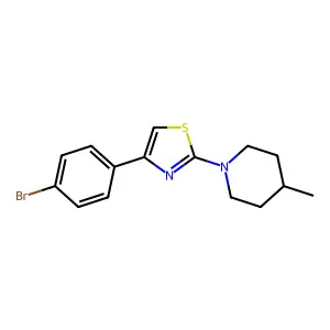4-(4-Bromophenyl)-2-(4-methylpiperidin-1-yl)thiazole structure