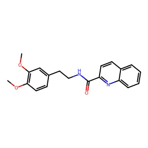 N-[2-(3,4-dimethoxyphenyl)ethyl]quinoline-2-carboxamide structure