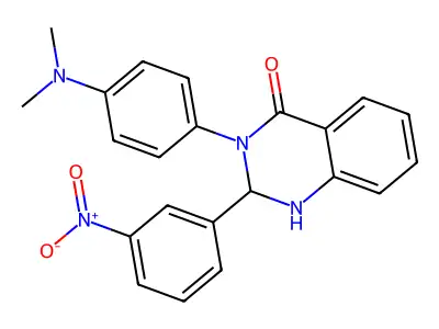 3-[4-(dimethylamino)phenyl]-2-(3-nitrophenyl)-2,3-dihydroquinazolin-4(1H)-one structure
