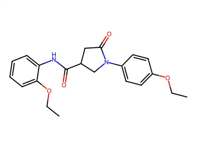 N-(2-ethoxyphenyl)-1-(4-ethoxyphenyl)-5-oxopyrrolidine-3-carboxamide structure