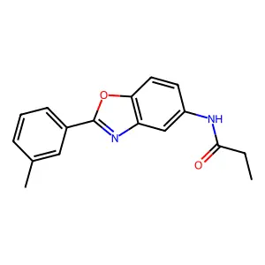 N-[2-(3-methylphenyl)-1,3-benzoxazol-5-yl]propanamide structure