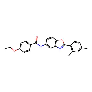 N-[2-(2,4-dimethylphenyl)-1,3-benzoxazol-5-yl]-4-ethoxybenzamide structure