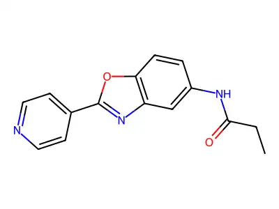 N-(2-pyridin-4-yl-1,3-benzoxazol-5-yl)propanamide structure