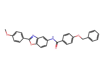 N-[2-(4-methoxyphenyl)-1,3-benzoxazol-5-yl]-4-phenylmethoxybenzamide structure
