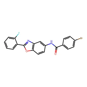 4-bromo-N-[2-(2-fluorophenyl)-1,3-benzoxazol-5-yl]benzamide structure