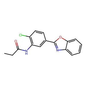 N-[5-(1,3-benzoxazol-2-yl)-2-chlorophenyl]propanamide structure