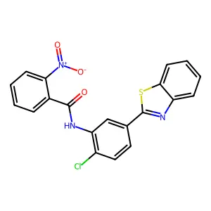 N-[5-(1,3-benzothiazol-2-yl)-2-chlorophenyl]-2-nitrobenzamide structure