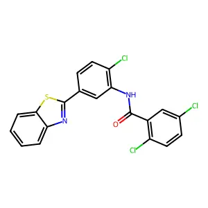 N-[5-(1,3-benzothiazol-2-yl)-2-chlorophenyl]-2,5-dichlorobenzamide structure