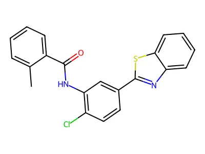 N-[5-(1,3-benzothiazol-2-yl)-2-chlorophenyl]-2-methylbenzamide structure