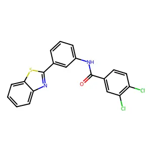 N-[3-(1,3-benzothiazol-2-yl)phenyl]-3,4-dichlorobenzamide structure