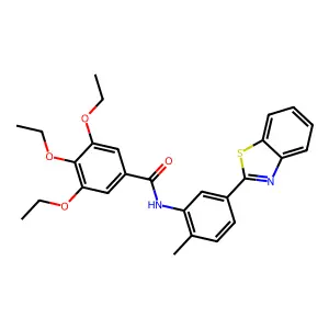 N-[5-(1,3-benzothiazol-2-yl)-2-methylphenyl]-3,4,5-triethoxybenzamide structure