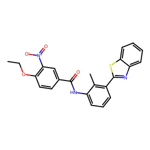 N-[3-(1,3-benzothiazol-2-yl)-2-methylphenyl]-4-ethoxy-3-nitrobenzamide structure