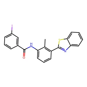 N-[3-(1,3-benzothiazol-2-yl)-2-methylphenyl]-3-iodobenzamide structure