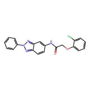 2-(2-chlorophenoxy)-N-(2-phenyl-2H-1,2,3-benzotriazol-5-yl)acetamide structure