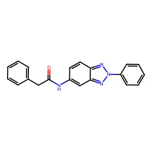 2-phenyl-N-(2-phenyl-2H-benzotriazol-5-yl)acetamide structure