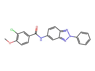 3-chloro-4-methoxy-N-(2-phenylbenzotriazol-5-yl)benzamide structure