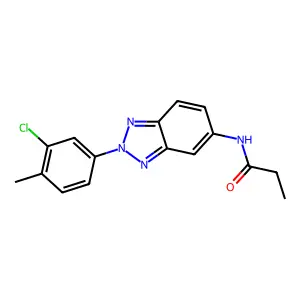 N-[2-(3-chloro-4-methylphenyl)benzotriazol-5-yl]propanamide structure
