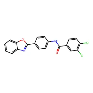N-[4-(1,3-benzoxazol-2-yl)phenyl]-3,4-dichlorobenzamide structure